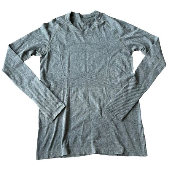 lululemon athletica Tops - Lululemon Women’s 10 Swiftly Tech Long Sleeve Tee Heather Gray Sporty‎ Athletic